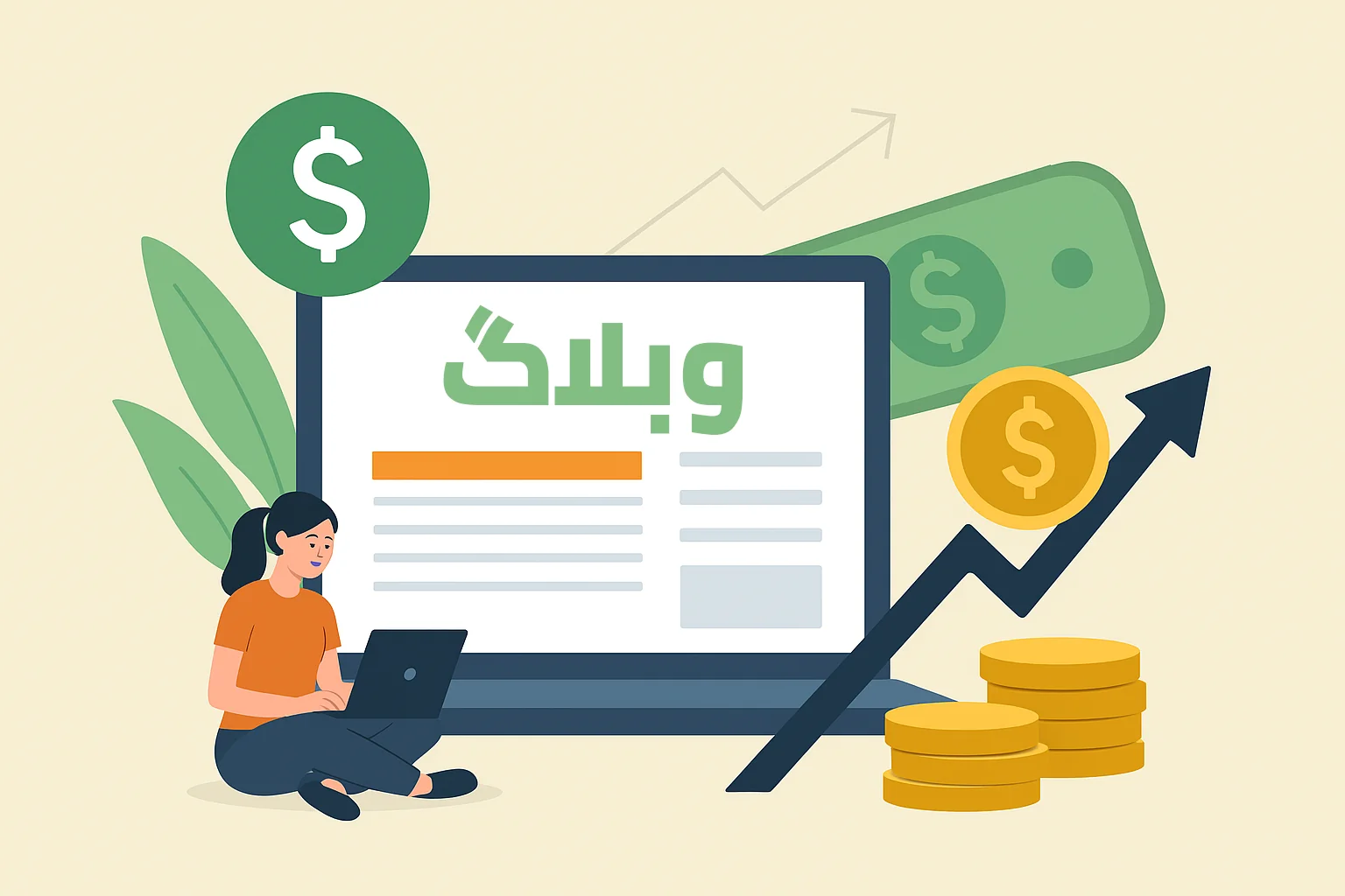 درآمد از وبلاگ - چگونه از وبلاگ پول در بیاریم ؟